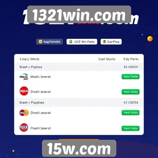 Opcões de pagamento disponíveis no site 1321win.com